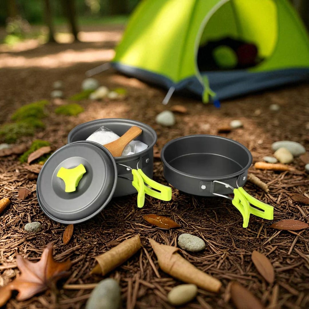 Compact Camping Cookware Set – Lightweight Outdoor Cooking Kit With Pot ...