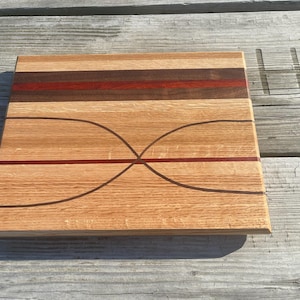 Unique Cutting Board with Inlay Details || Serving Board Gift