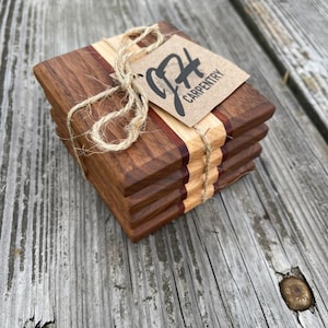Handmade Wood Coaster Set