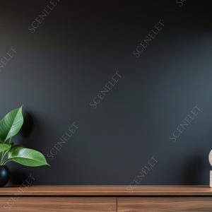 Dark Modern Office Bookshelf Professional Zoom Background Virtual Backdrop Home Office Decor Digital Download Video Call Wall Teams 2 JPG