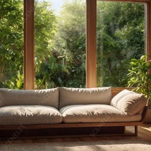 10 Wooden Cabin Modern Home Office Zoom Background Professional Virtual Backdrop for Microsoft Teams, Google Meet, Skype Work From Home JPG
