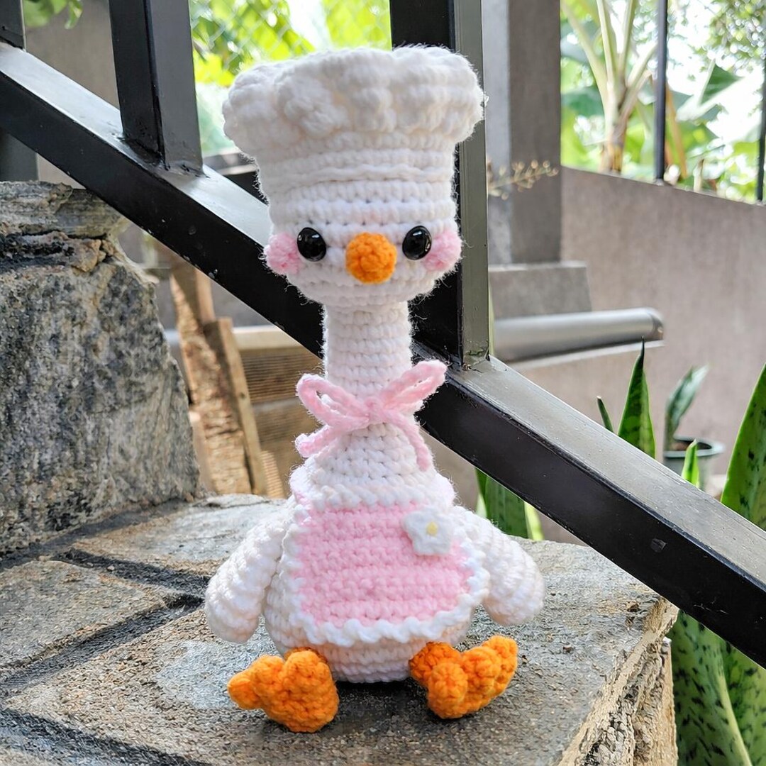 Chef Goose Crochet Pattern PDF, Amigurumi Toy, Beginner Friendly, Silly ...