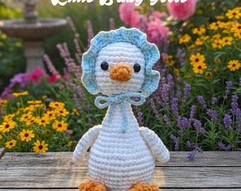 Patrón de Ganso de Crochet en PDF: Ganso de Peluche Amigurumi Fácil, Apto para Principiantes