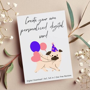 Geburtstagskarte - Individuelle Geburtstagskarte - Geburtstagseinladung - Made To Order Card - Designed Card - Druckbare Karte - Einzigartige Geburtstagskarte
