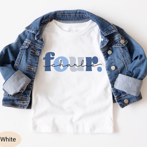 custom Four Shirt for Boys personalized 4th Birthday Shirt Boy fourth Birthday Toddler T Shirt, Birthday Toddler tee