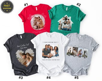Personalized Family Shirt, Custom home Photo Gift T-Shirt, Picture sweatshirt, long sleeve Tee