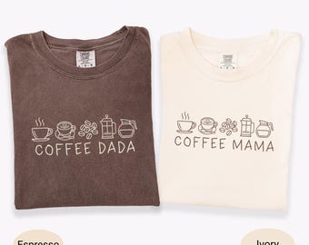 Coffee Family Matching Shirts, Coffee Mama Coffee Dada Tee, Two Hot Birthday Shirt, Matching Family Outfit