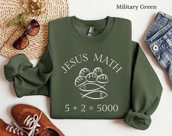 Fish and Loaves Christian Sweatshirt: Bible Study Faith Apparel Jesus lover Teacher Hoodie gift