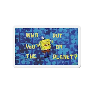 Gestanste SpongeBob-magneet: leuke magneet voor koelkast en accessoires, perfect cadeau voor kinderen, kantoordecoratie, woondecoratie, quotemagneet.
