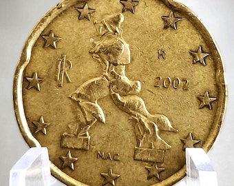 希少な2002年イタリア10ユーロセント硬貨：ダブルリングエラー