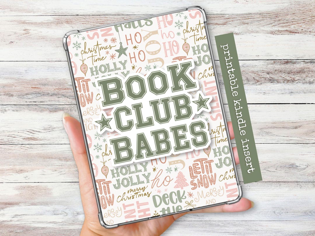 Printable Kindle Insert for Clear Case | Book Club Babes | Holiday Book ...