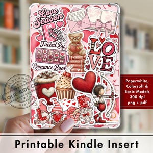Pink Romance Kindle Insert Cute Pink Kindle Skin Case Swap Romance Reader Gift Idea Smut Reader Design Spicy Romance Gift for Her