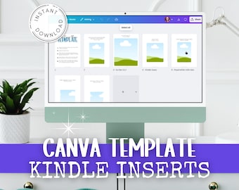 Kindle Insert Template Bundle  Canva DIY Fits Paperwhite Scribe Basic Oasis & Colorsoft