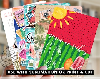 Summer Kindle Insert Bundle for Clear Case Insert for Kindle Decoration Summer Kindle Case Watermelon Kindle Basic Beach Insert Colorsoft