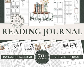 Printable Reading Journal BuJo Reading Template for Book Club Tracker Gift Idea for Book Lovers Romance Reading Planner for BookTok