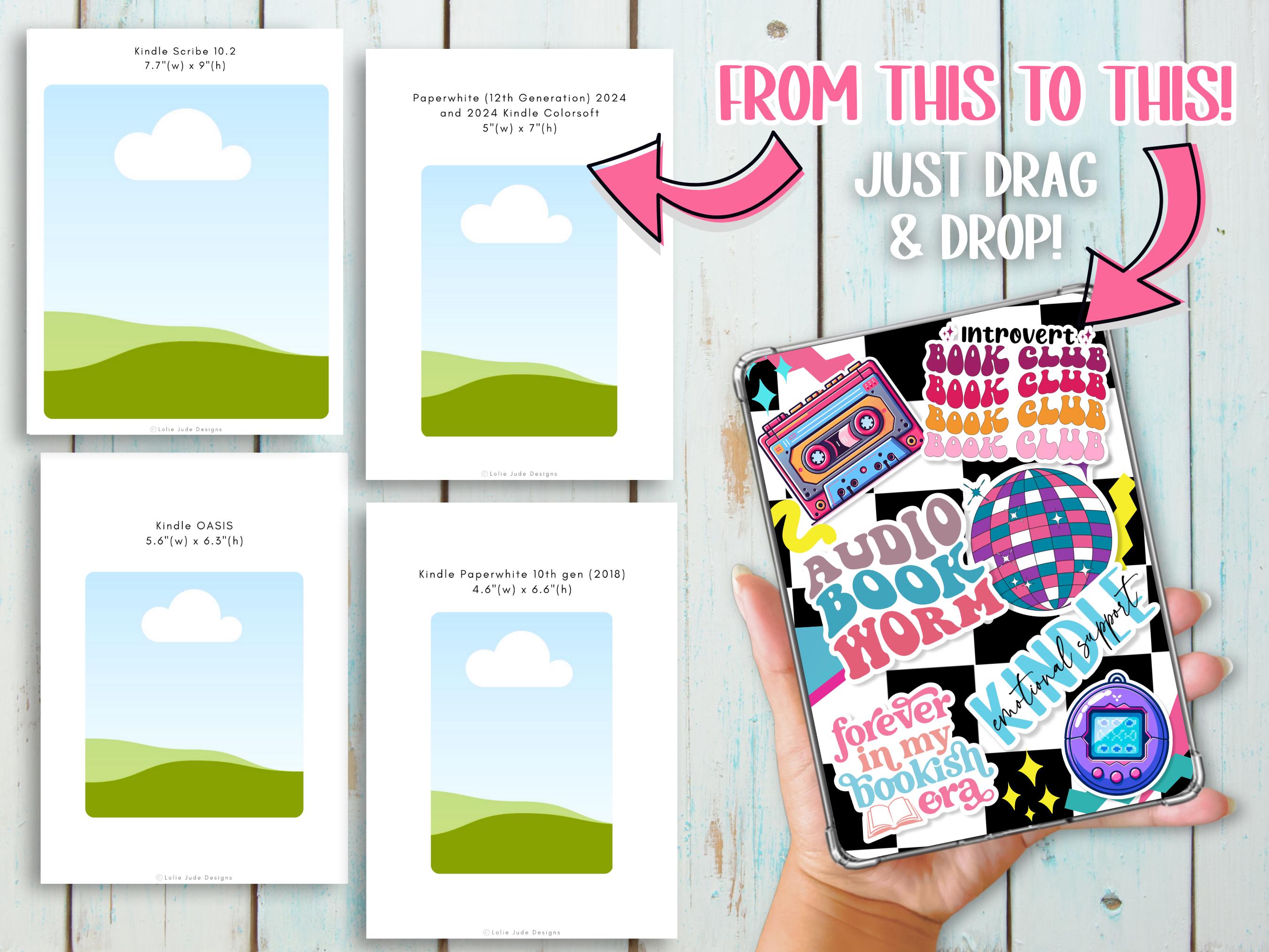Kindle Insert Template Bundle Canva DIY Fits Paperwhite Scribe Basic ...