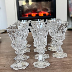 Lot 2 Verres à Vin Val Saint Lambert - Overlay - Très Bon état