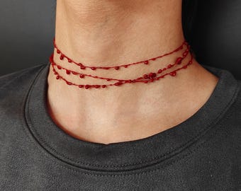 Bloeddruppel hanger ketting, rode traan ketting, gotische Halloween sieraden, uniseks uv-hars ketting, Vampirecore donker cadeau
