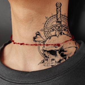 Collier goutte goutte de sang de vampire en résine rouge, tour de cou rouge sang, coloré audacieux, cadeau unique d'Halloween, remise des diplômes d'anniversaire, longueur réglable