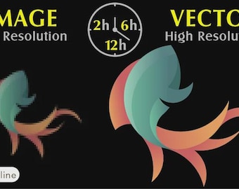 Vector tracing quickly, vectorize image, redraw logo, recreate to vector file