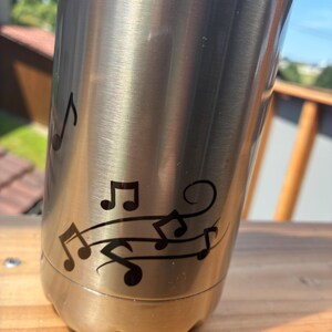 Stainless steel drinking bottle - customizable, thermos bottle, school, sports, gift, music fans, hobby, gift idea, sublimation printing