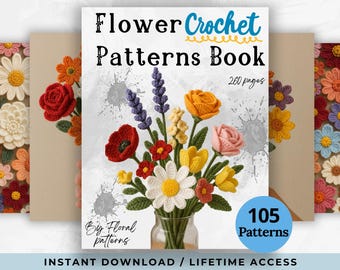 100+ Crochet Flower Bouquet Patterns | DIY Digital Bundle | Spring Wedding Decor | Amigurumi Crochet Patterns Bundle | Gift Idea
