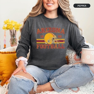 Distressed Arizona Football Shirt Comfort Colors Cardinals Football Crewneck Retro Cardinals Shirt for Arizona Cardinals Football Fan Gift
