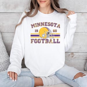 Distressed Minnesota Football Shirt Comfort Colors Vikings Football Crewneck Retro Vikings Shirt for Vikings Football Fan Vikings Gift