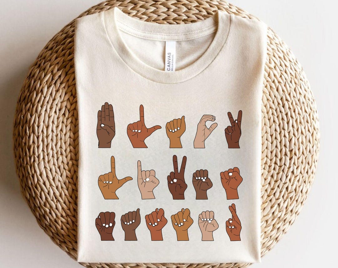 Hand Sign Black Lives Matter Tee, Equality & Civil Rights Tshirt, ASL ...