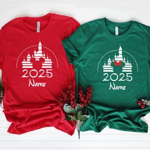 Disney Family Vacation 2025 Matching Shirts, Personalized Custom Disney Trip Shirts, Disney Squad Shirts, Disney Castle Shirts, Gift for Her