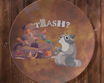 Trash Panda Raccoon 10” Polymer Plate - Microwave Safe & Dishwasher Safe, Extremely Durable