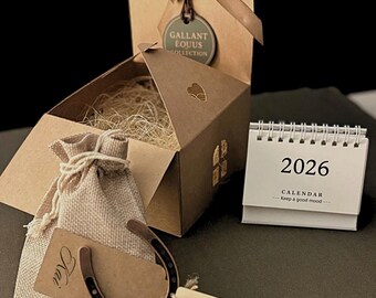Horseshoe Good Luck Gift Box • Equestrian Keepsake • Mini Horse Talisman • New Home & New Beginnings