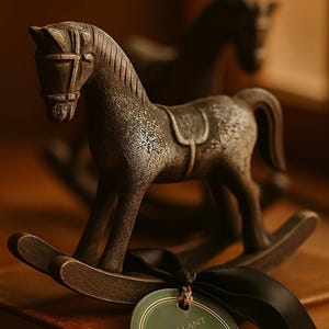 Ready-to-Gift Rocking Horse Set · Personalized Keepsake · Wooden Horse Ornament · 2026 Mini Calendar · Symbolic Good Luck Gift