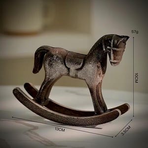 Ready-to-Gift Rocking Horse Set · Personalized Keepsake · Wooden Horse Ornament · 2026 Mini Calendar · Symbolic Good Luck Gift