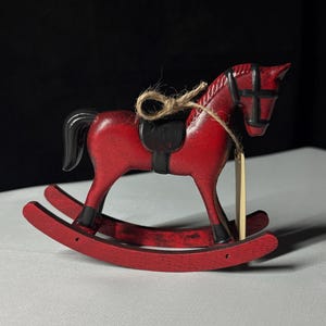 Ready-to-Gift Wooden Rocking Horse Set • Black Gift Box • Personalized Card • Symbolic Keepsake