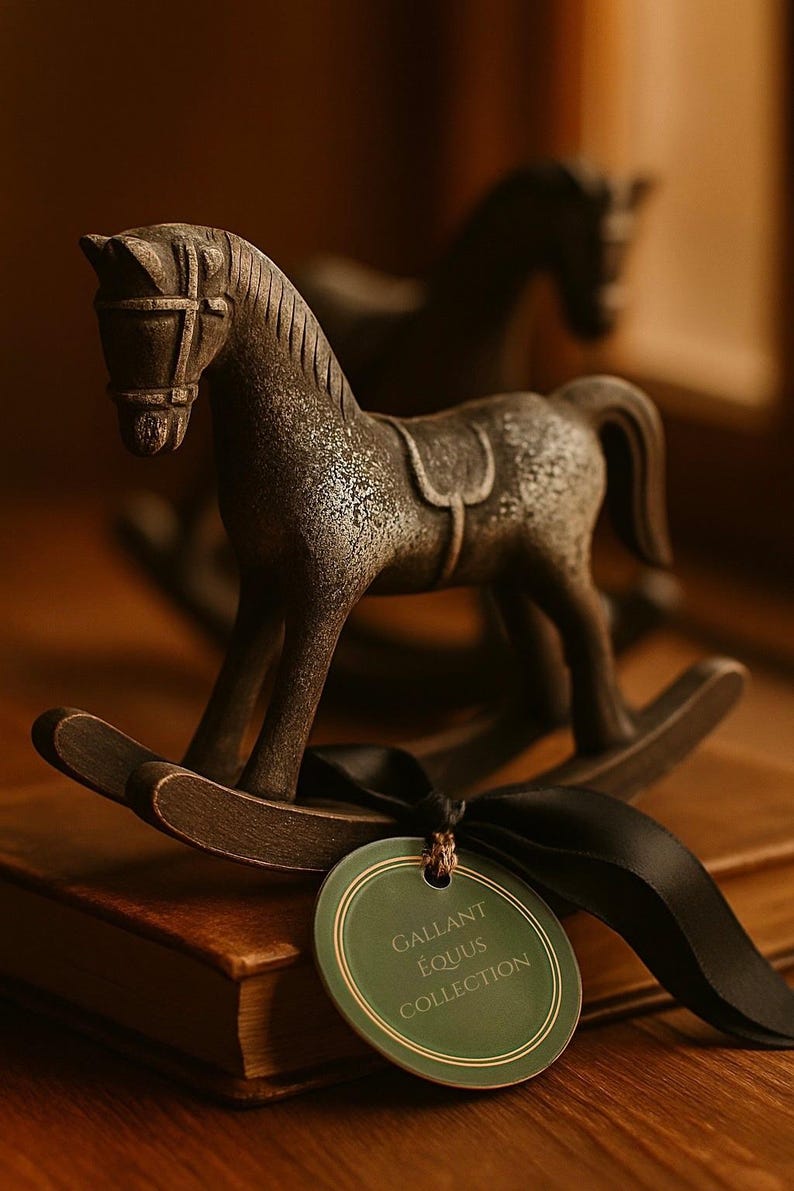 Ready-to-Gift Rocking Horse Set · Personalized Keepsake · Wooden Horse Ornament · 2026 Mini Calendar · Symbolic Good Luck Gift