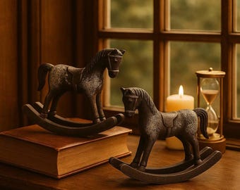Ready-to-Gift Rocking Horse Set · Personalized Keepsake · Wooden Horse Ornament · 2026 Mini Calendar · Symbolic Gift