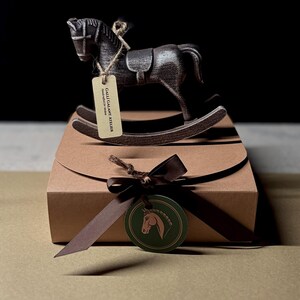 Ready-to-Gift Rocking Horse Set · Personalized Keepsake · Wooden Horse Ornament · 2026 Mini Calendar · Symbolic Good Luck Gift