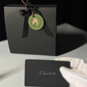 Ready-to-Gift Wooden Rocking Horse Set • Black Gift Box • Personalized Card • Symbolic Keepsake