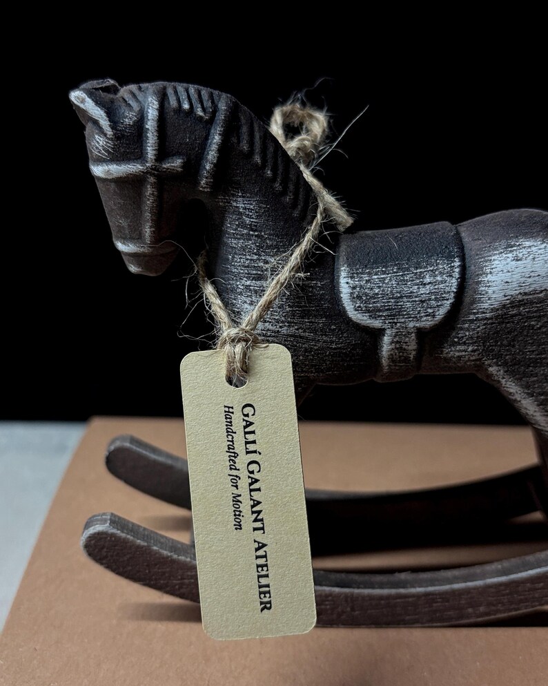 Ready-to-Gift Rocking Horse Set · Personalized Keepsake · Wooden Horse Ornament · 2026 Mini Calendar · Symbolic Good Luck Gift