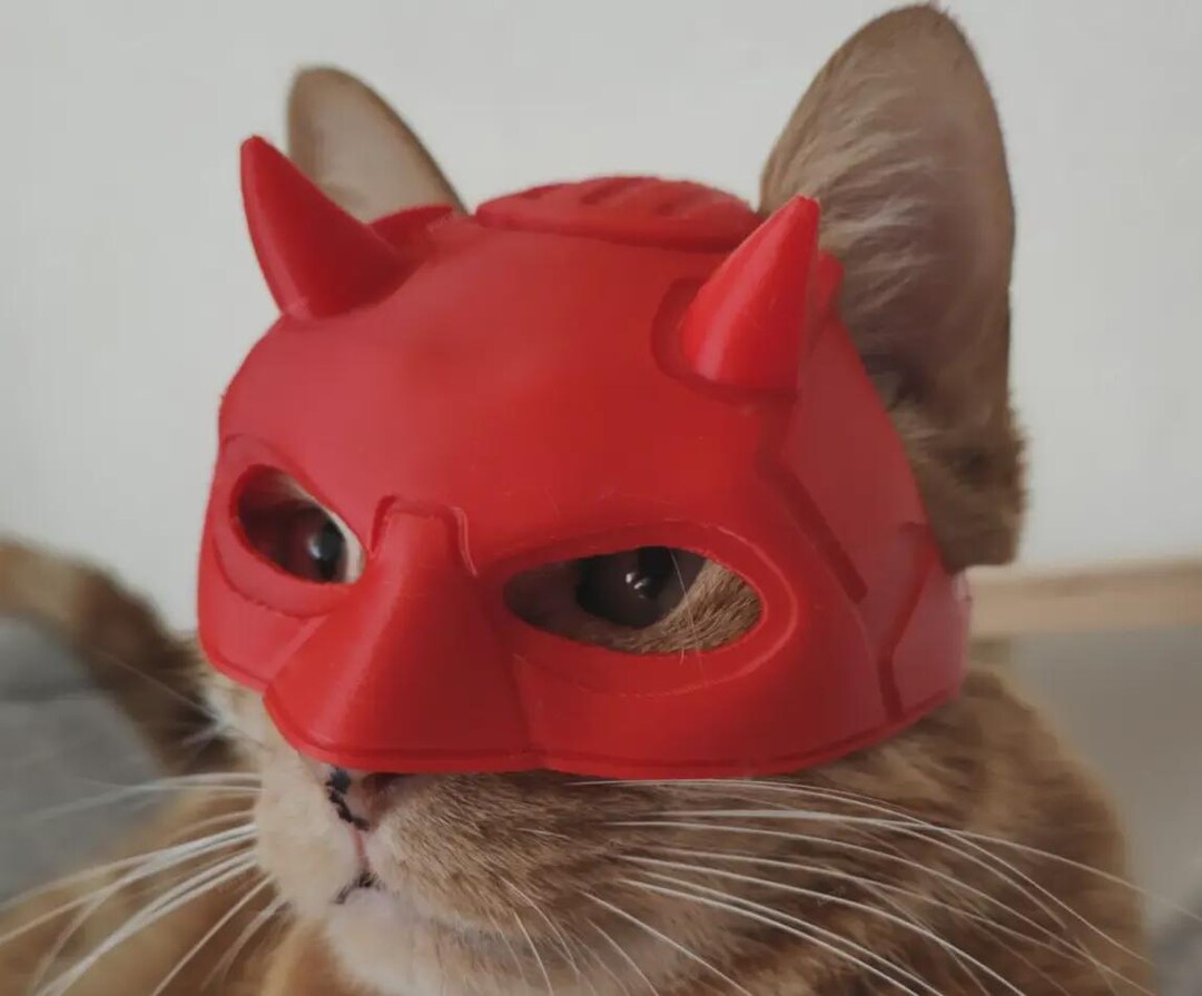 Daredevil Cat Mask - 3D Printed Mask for Cats - Etsy