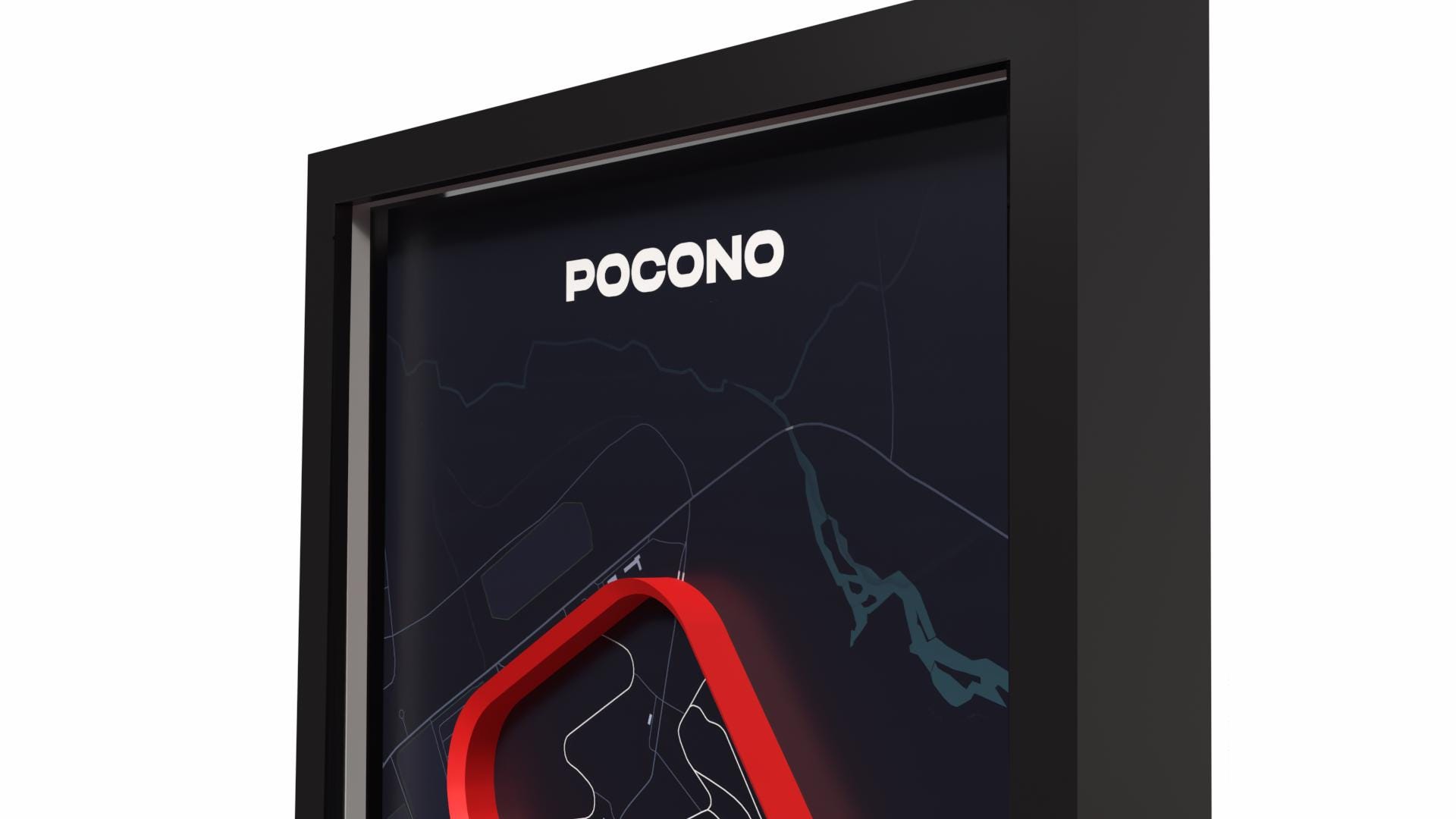 Pocono Raceway Poster 3D Pocono Raceway Track Poster Art - Circuit Decor - Racing Gift for ...