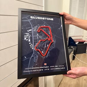 Formula 1 Silverstone Track Poster · 3D F1 Printed British Grand Prix Wall Art · F1 Memorabilia · F1 Motorsport Gift for Racing Fans