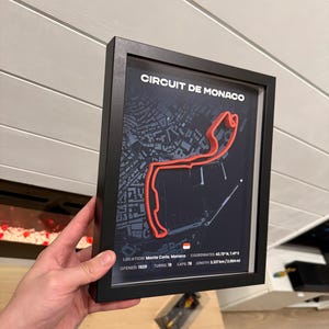 フォーミュラ1 モナコ トラック ポスター · F1 3D プリント モンテカルロ グランプリ ウォール アート · F1 ストリート サーキット デコレーション · モータースポーツ ファンへの F1 レーシング ギフト