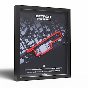 Detroit Grand Prix GPTrack Poster Art - Circuit Decor - Racing Gift for Motorsport Fans