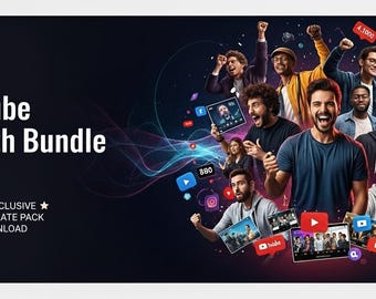 YouTube Growth Bundle Boost Your Channel | Powerful Tool for Youtubers, Transitions, Templates & More