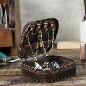 Organizador de joyas portátil / Estuche de joyería personalizado / Organizador de accesorios de joyería / Sin enredos y personalizable