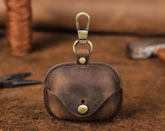 Leather AirPods Pro Case | Cowhide AirPods Pro 1/2 Cover | Handmade Wireless Earbuds Case | Personalized Gift for Him/Her