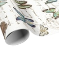 READY TO SHIP - Butterflies Carte Postale Gift Wrap Sheets - Set of 3 - Butterfly French Script Wrapping Paper - Gift Paper - Craft Paper