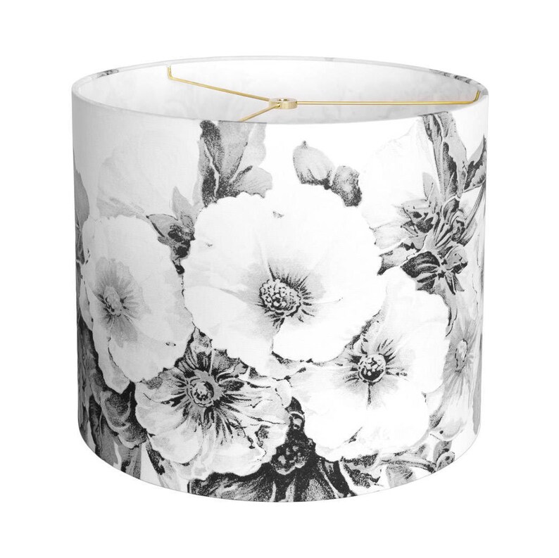 white flower lamp shade